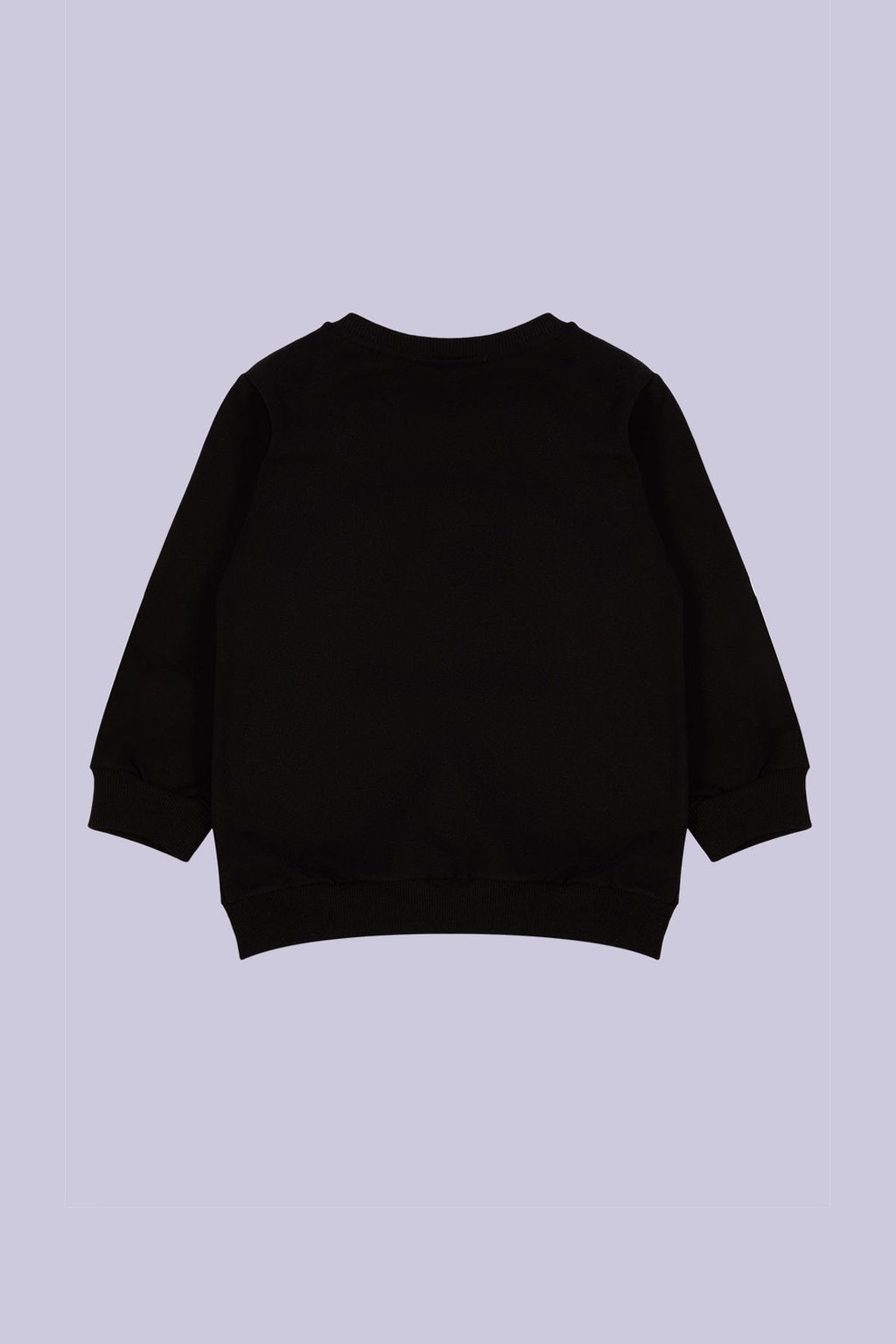 Siyah*001 K?z Cocuk Mevsimlik-Ince Kalp Desenli Orme Sweatshirt TKDAW25SW00001