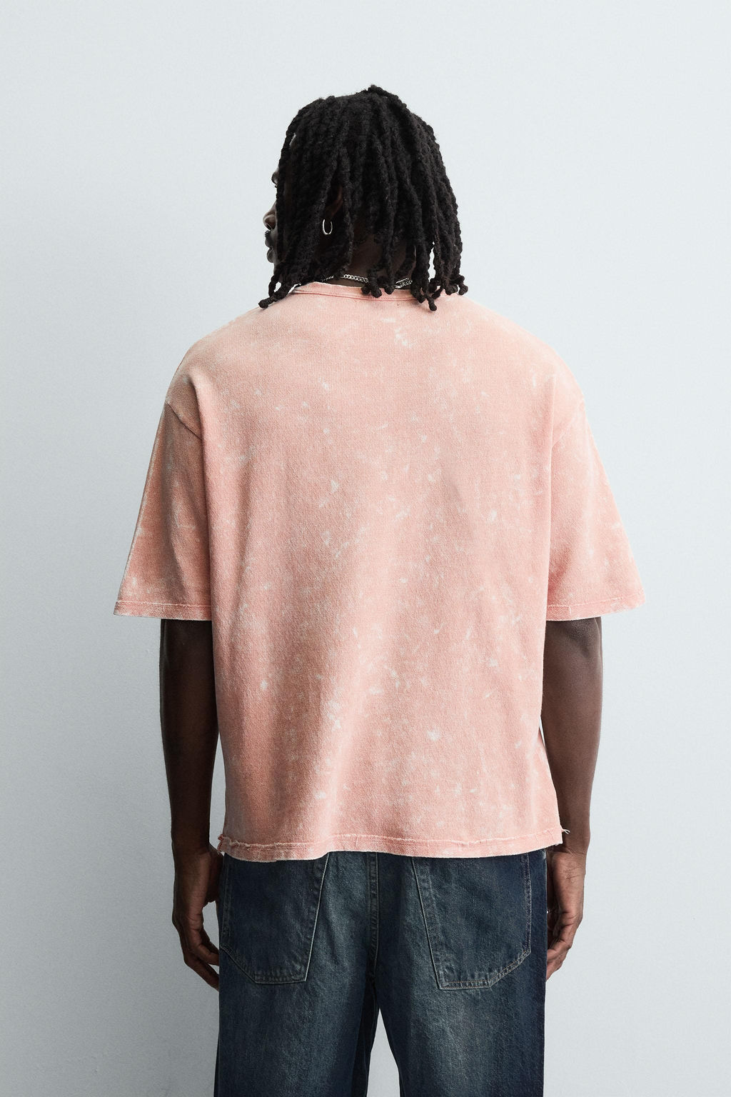 WASHED PRINT KNIT T-SHIRT