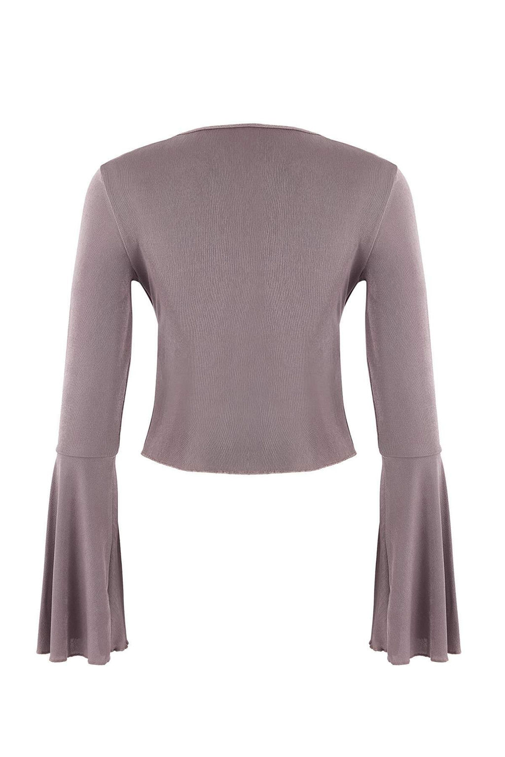 Tas Fitted/Vucuda Oturan V Yaka Uzun Kollu Baglama Detayl? Buzzy Orme Bluz TWOSS26BZ00184