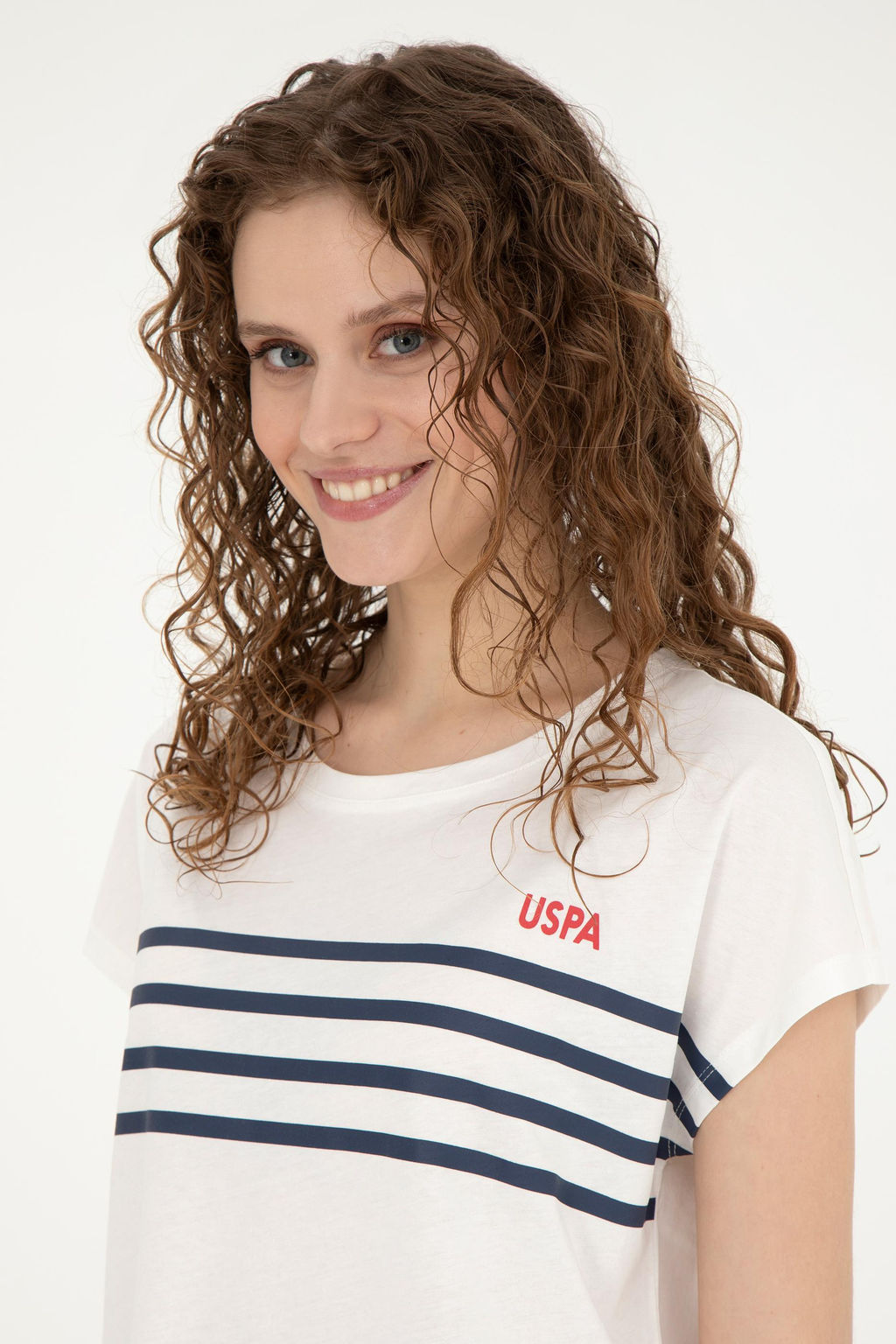 Женская футболка цвета экрю - U.s. polo assn фото 9
