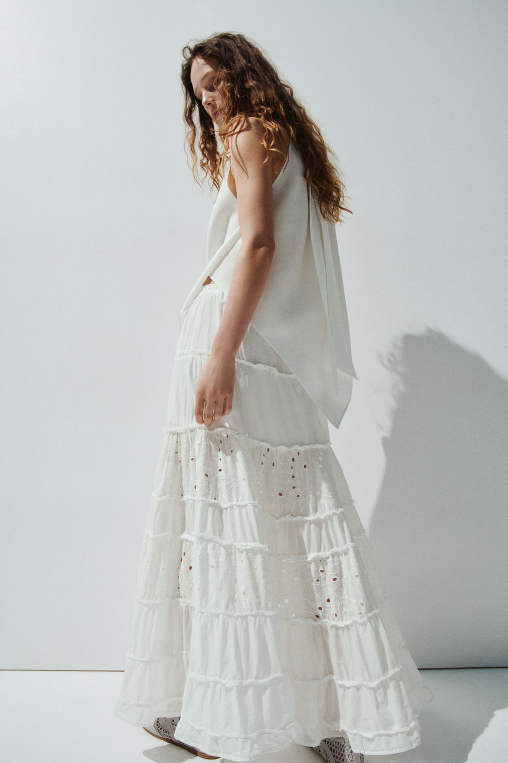 Maxifalda con bordado ingl?s - H&m фото 6