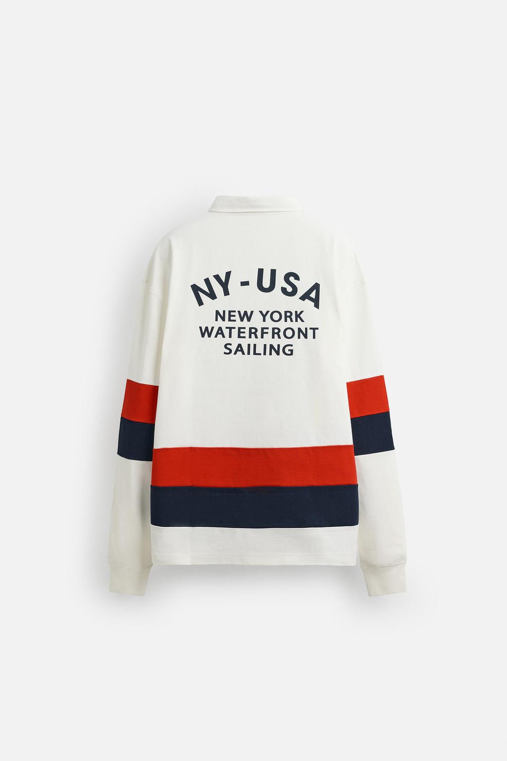 POLO SHIRT WITH CONTRASTING STRIPES - Zara фото 8