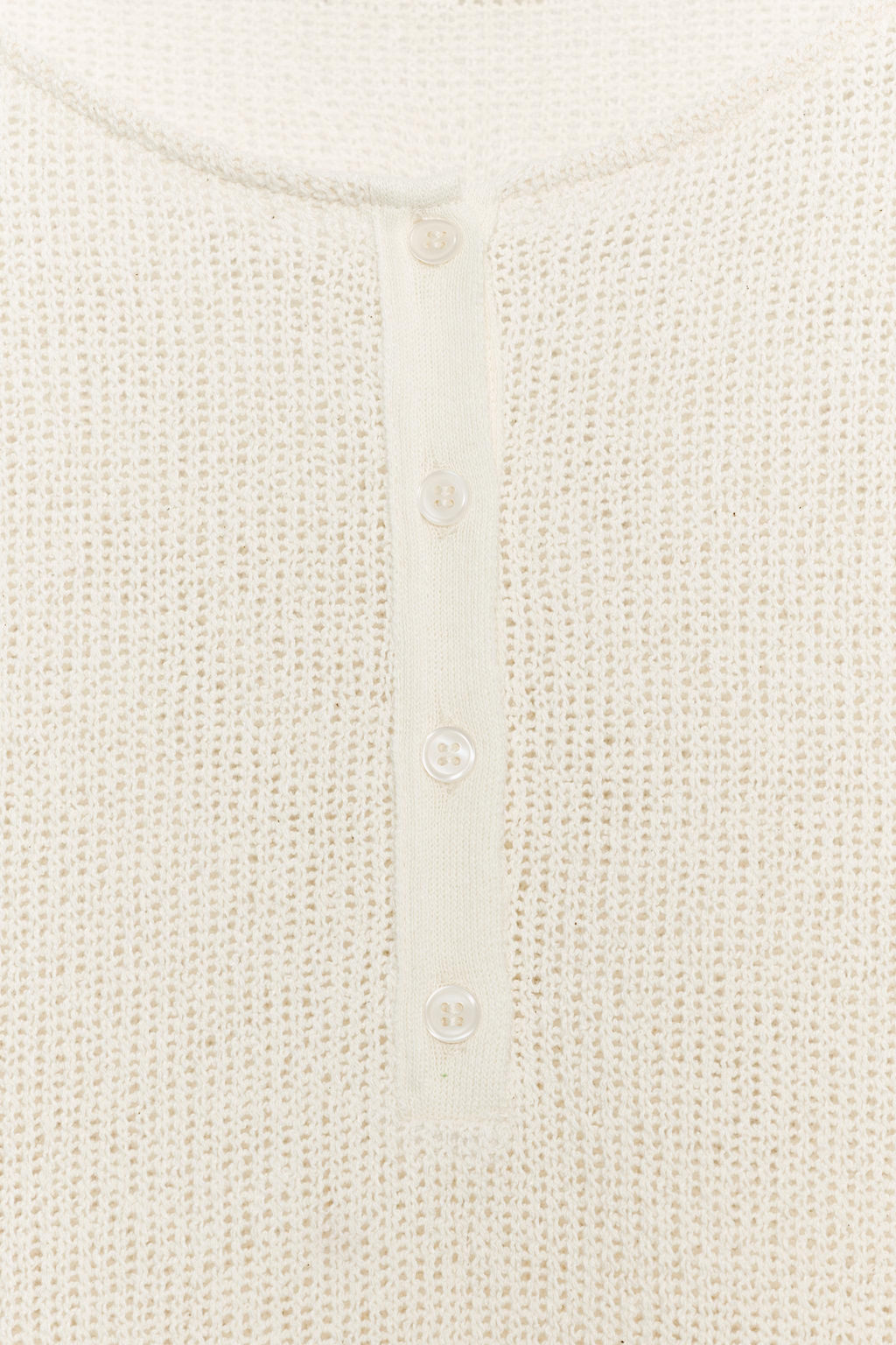 CAMISETA R?STICA CUELLO PANADERO / Crudo