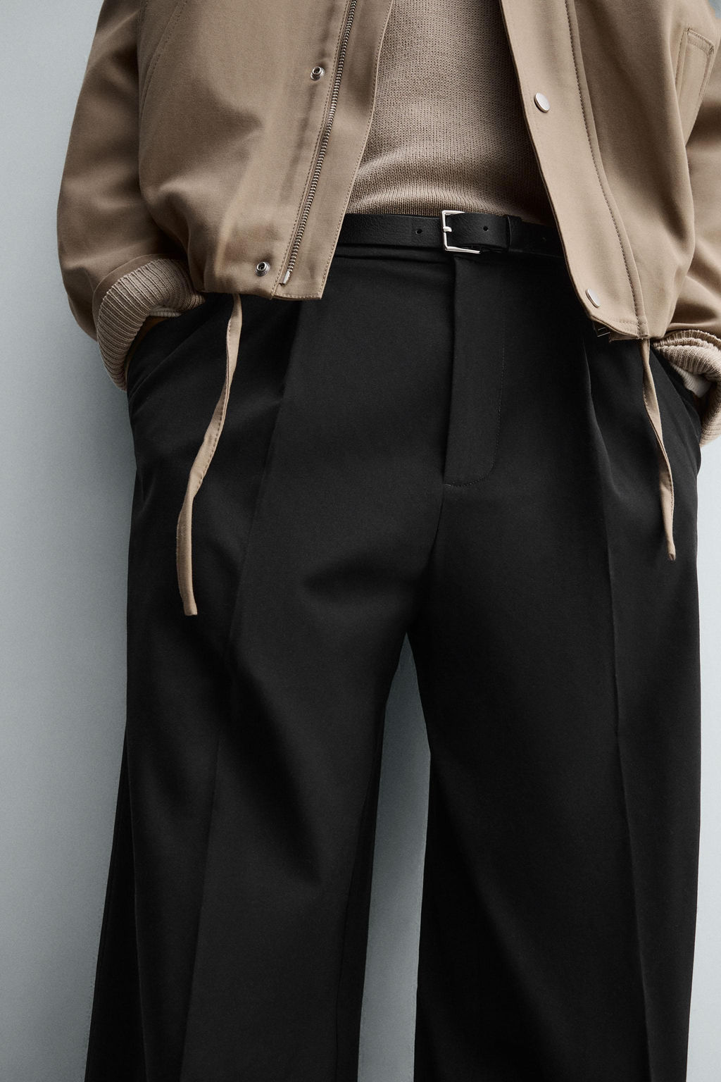 PLEATED TEXTURED TROUSERS - Zara фото 6