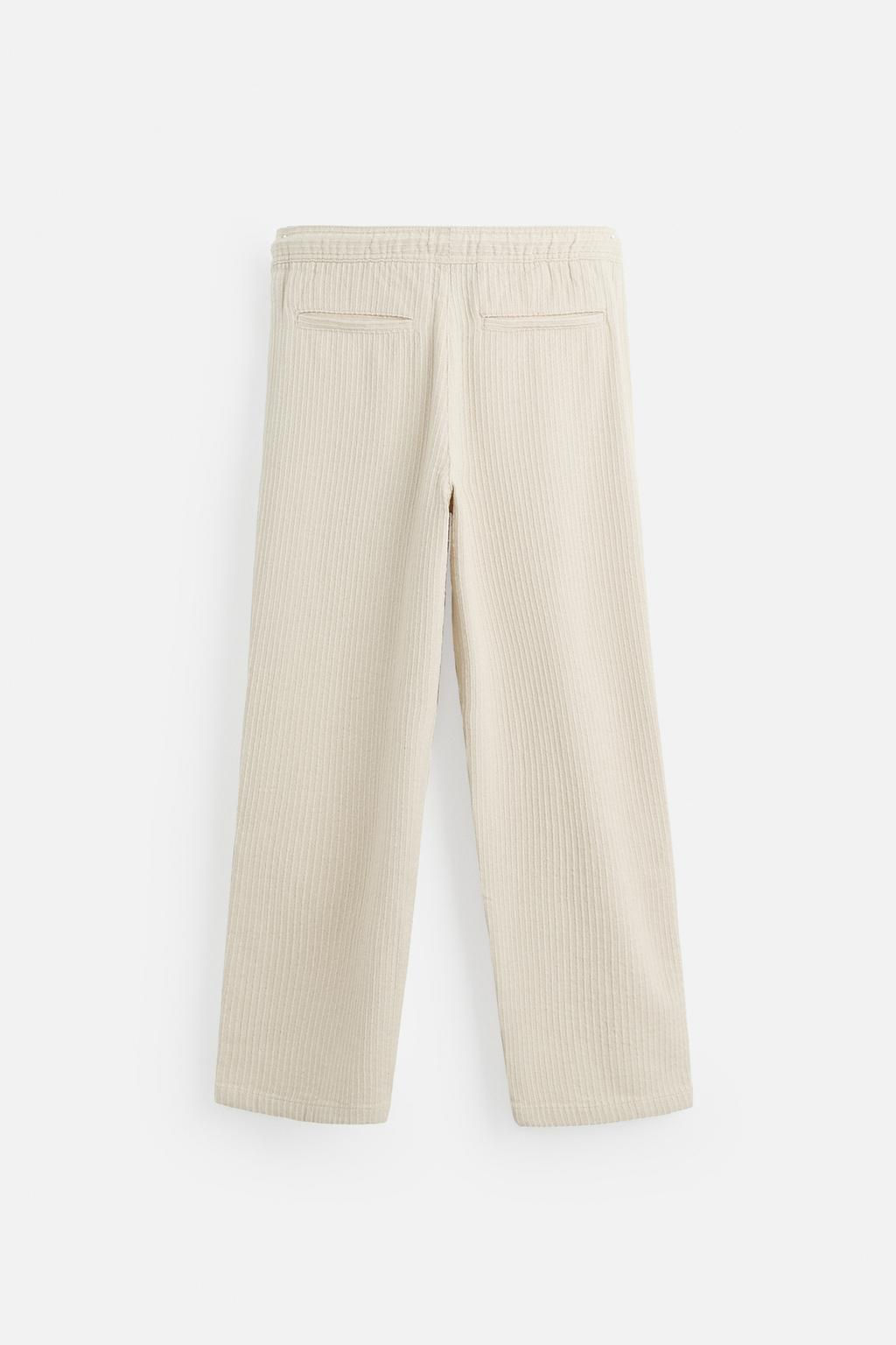 STRIPED JACQUARD TROUSERS - Zara фото 8