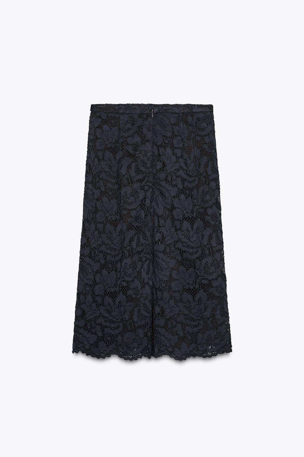 ZW COLLECTION LACE MIDI SKIRT - Zara фото 8