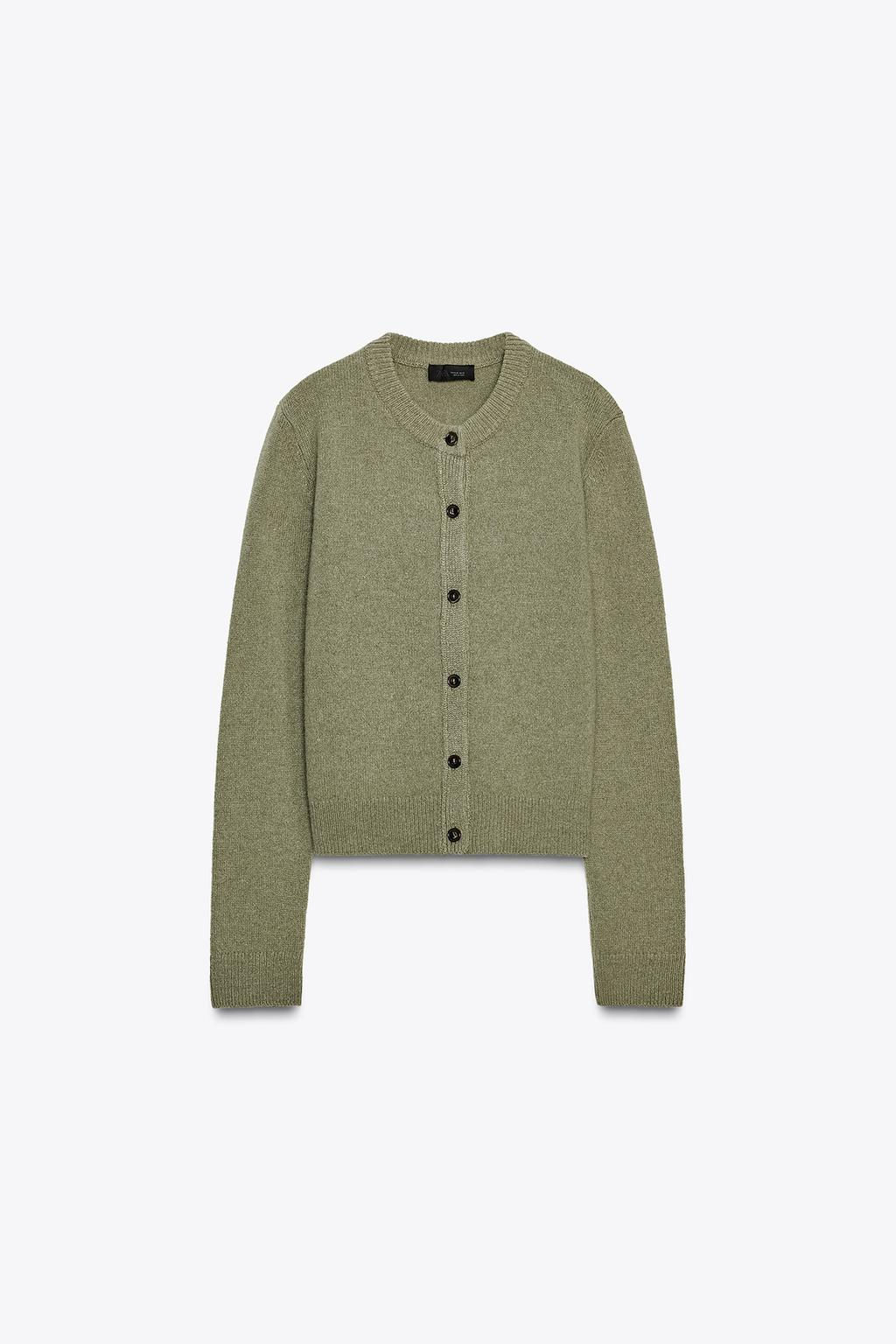 CASHMERE AND WOOL BASIC CARDIGAN - Zara фото 17