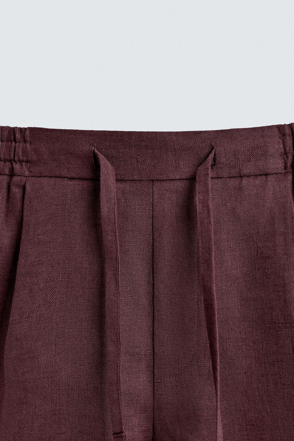 BERMUDA RELAXED FIT 100% LINO / Burdeos - Zara фото 9