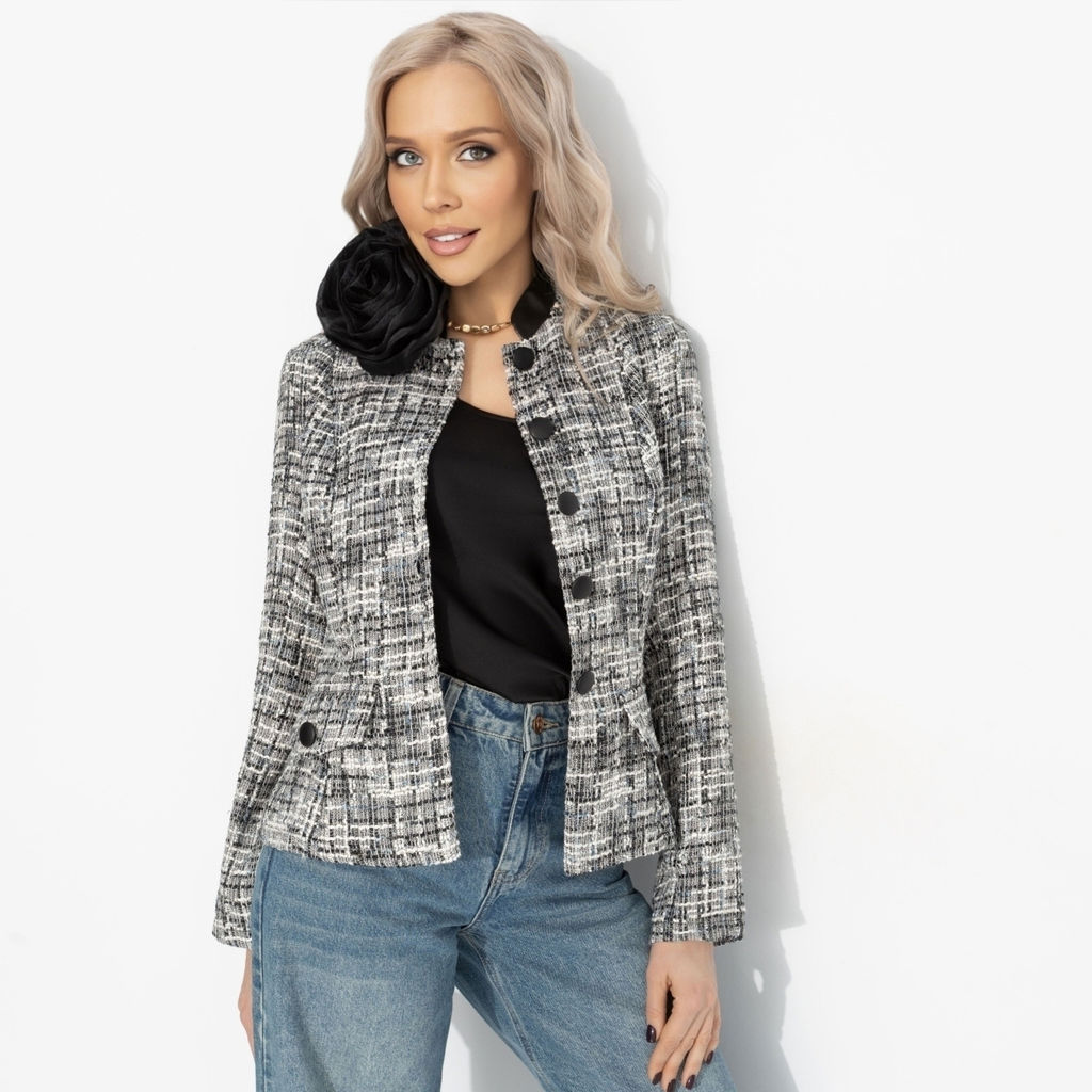 Брошь из органзы, Полуночная роза - Charutti фото 18