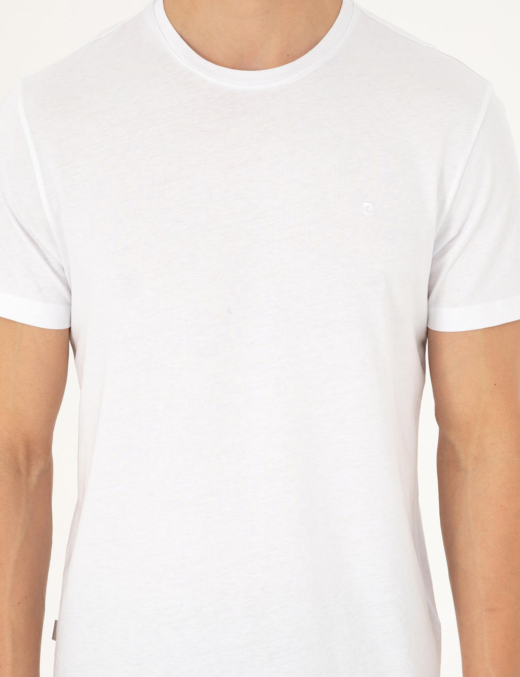 Beyaz %100 Pamuk Slim Fit Bisiklet Yaka Basic Ti__rt - Pierre cardin фото 6