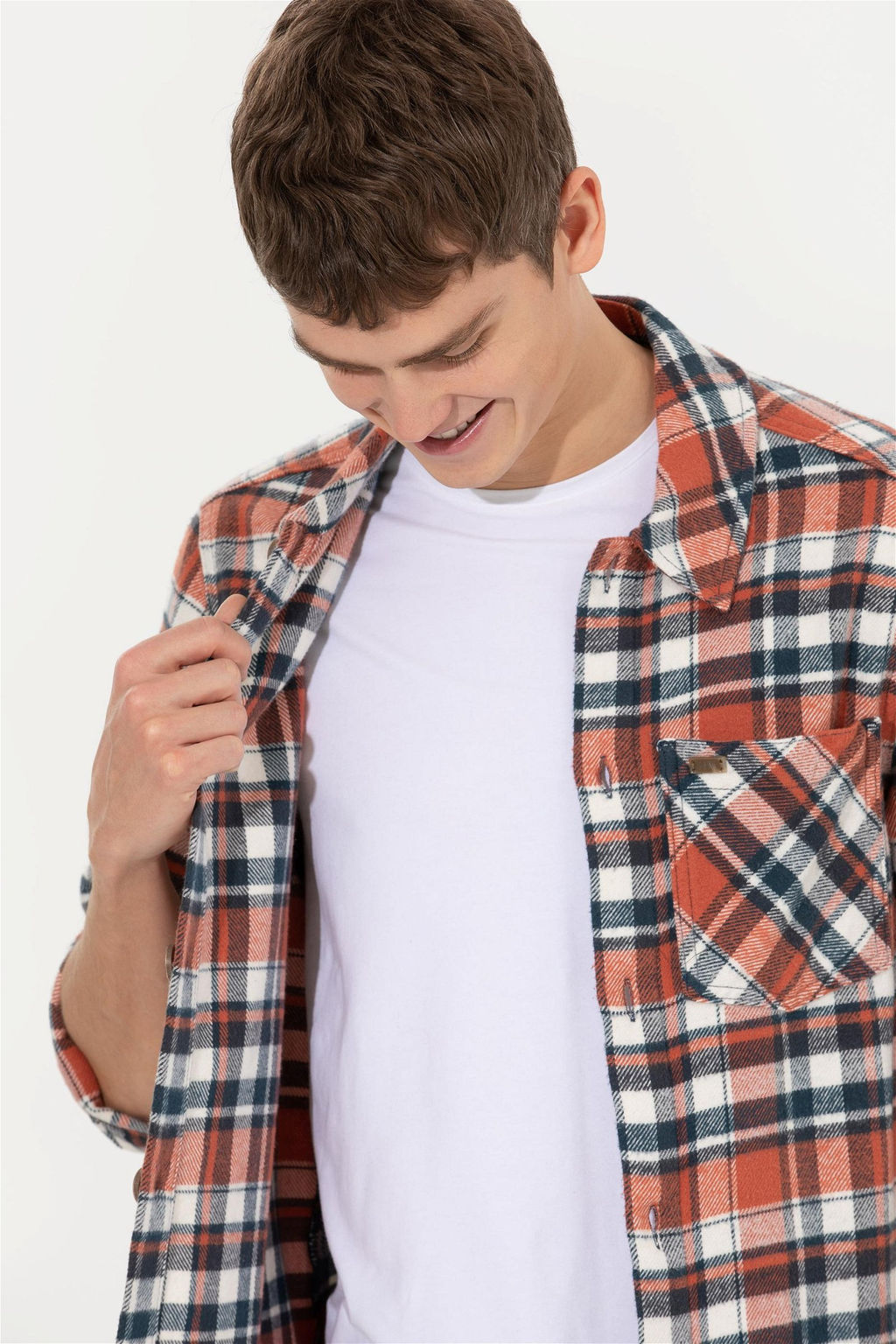 Мужская красная джинсовая рубашка Lumberjack Неожиданная скидка в корзине - U.s. polo assn фото 2