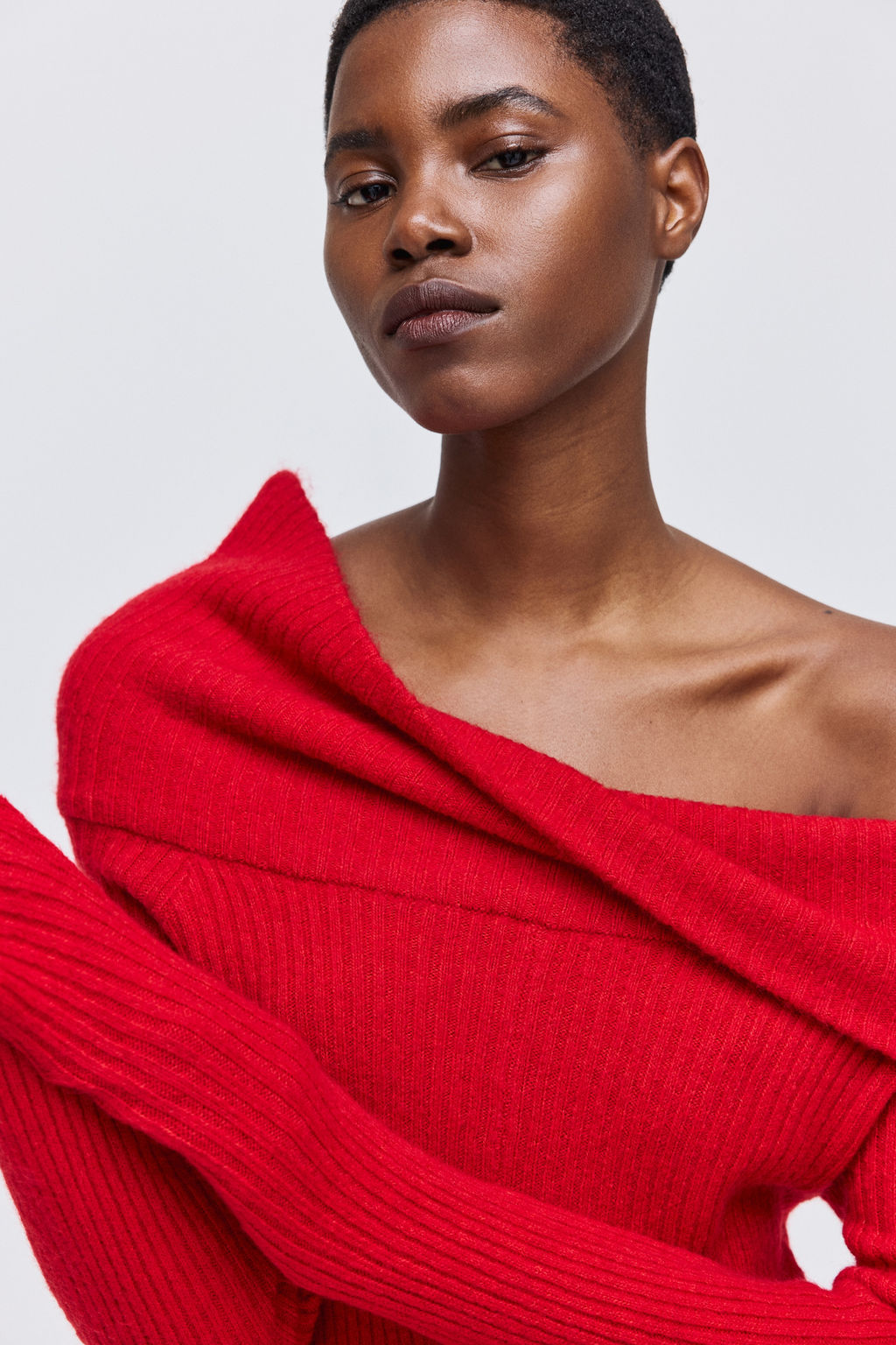 Vestido off-the-shoulder en punto de canal? - H&m фото 8