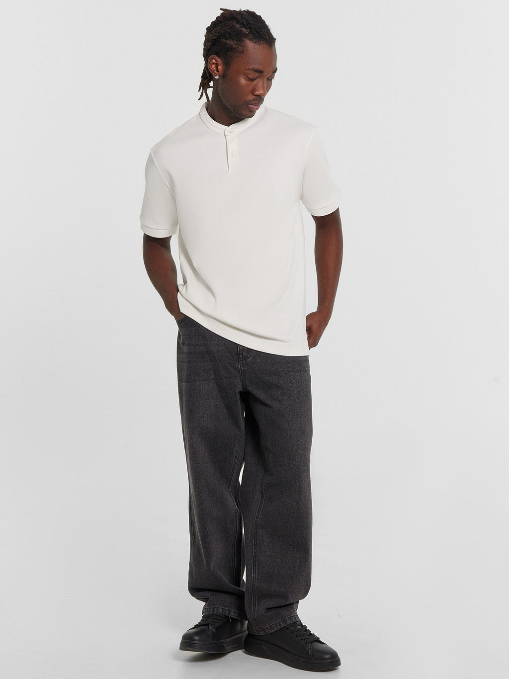 Поло мужское кремовое