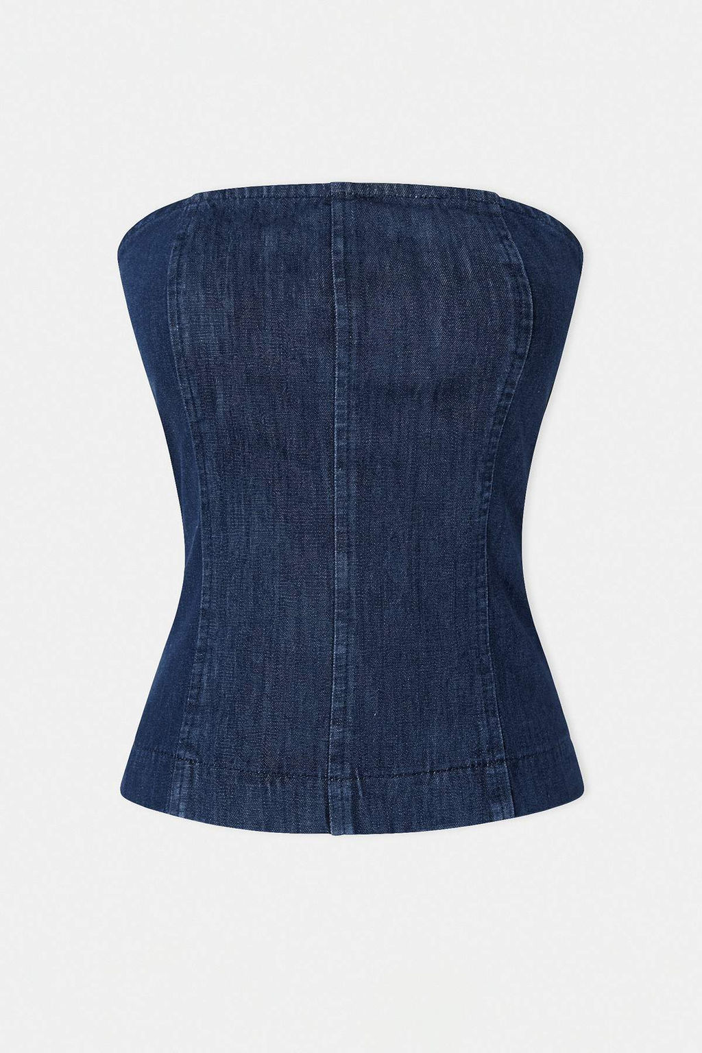 Koyu Mavi Raw Straplez Denim Bluz TWOSS26BZ00847 - Trendyolmilla фото 5