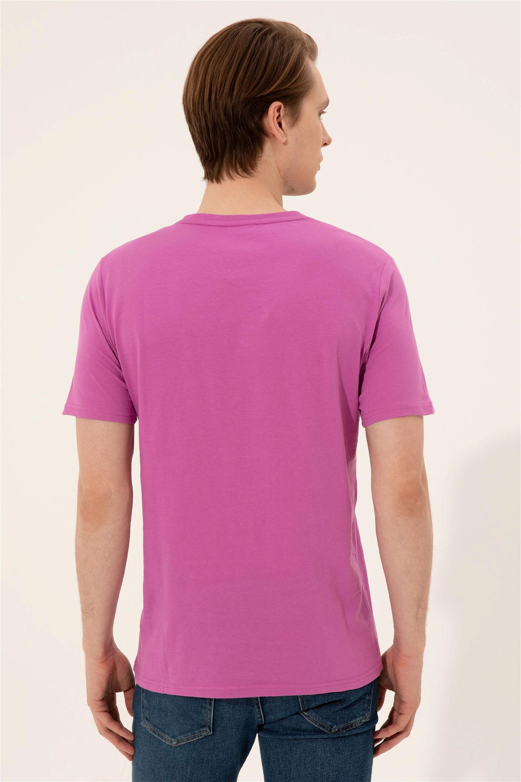U. S. Polo Assn Мужская фиолетовая футболка с круглым вырезом - U.s. polo assn фото 11