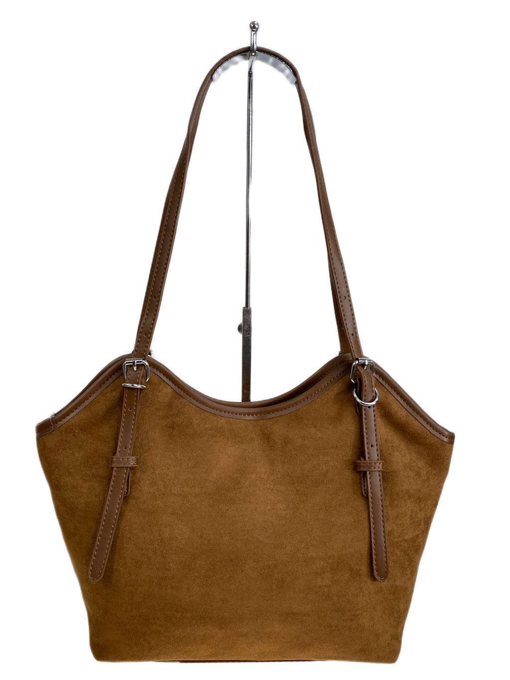 Женская сумка из искусственной замши, цвет коричнево-рыжий - Greta фото 2