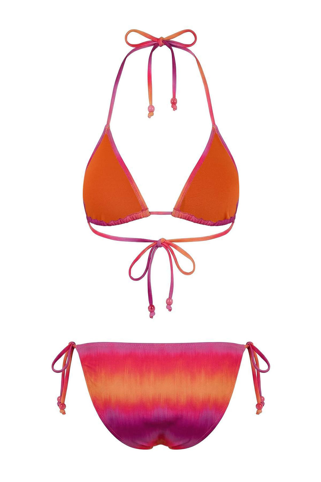 Soyut Desenli Ucgen Kapl? Normal Bel Regular Bikini Tak?m? TBESS26BT00049