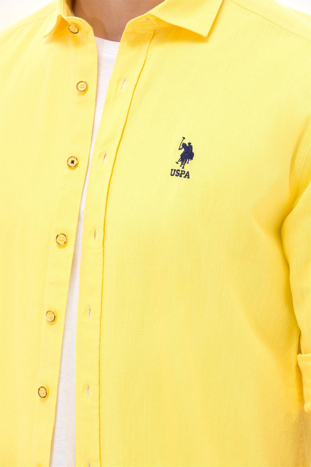 Мужское желтое белье выглядящее базовое рубашко - U.s. polo assn фото 7