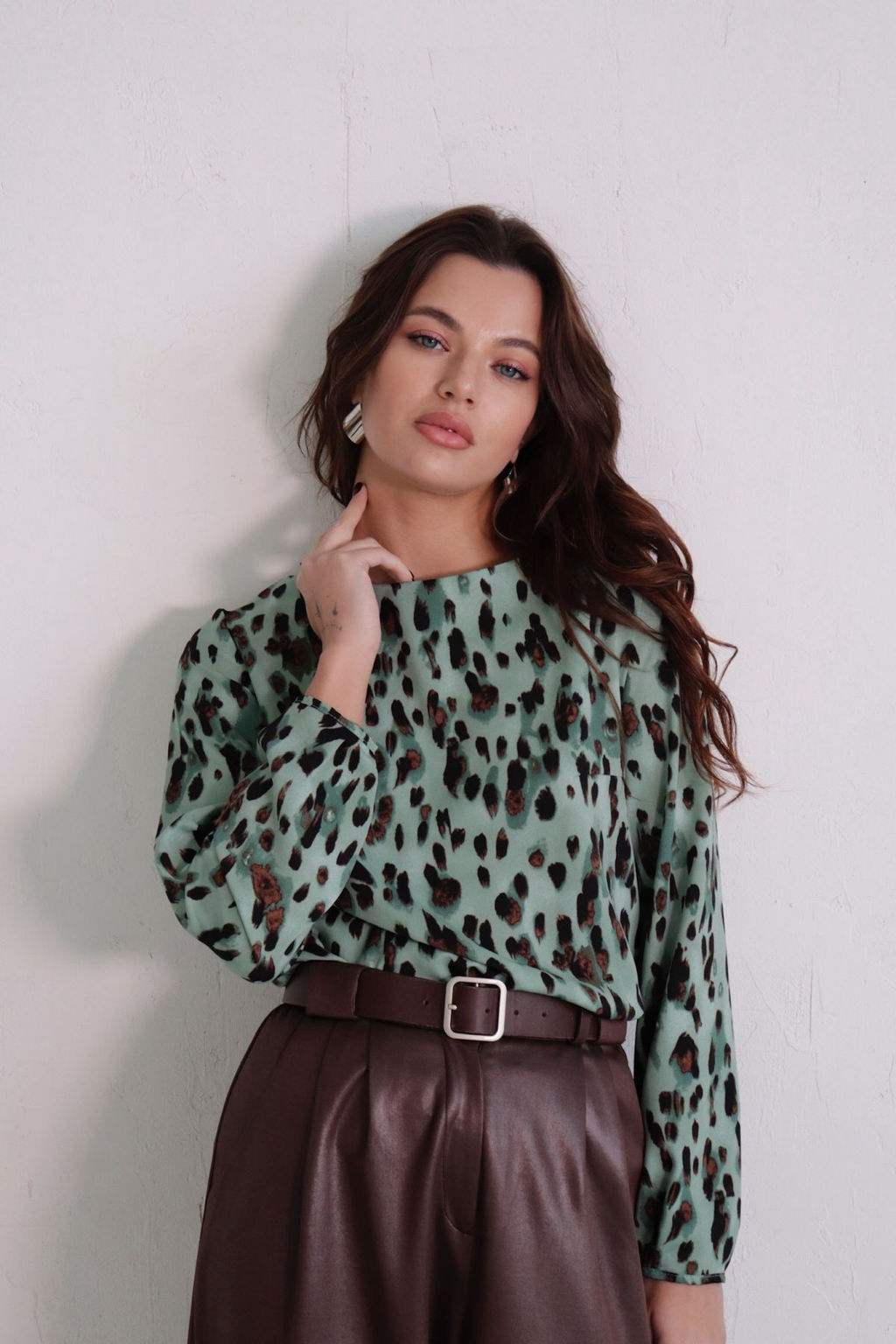 Блуза прямого силуэта с вырезом лодочка - Martichelli фото 44