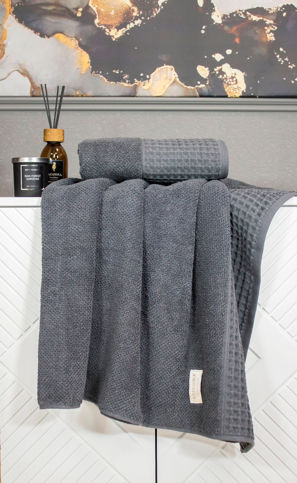 Комплект полотенец Флафи (антрацит) - Kazanov.a. фото 4