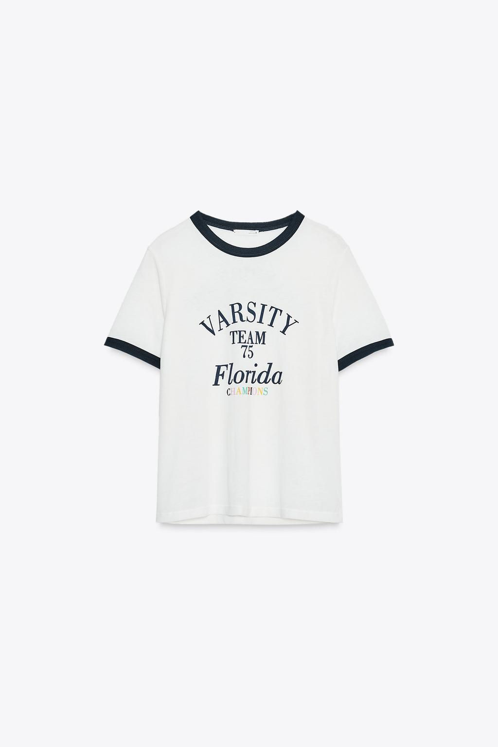 SLOGAN SLUB T-SHIRT - Zara фото 13