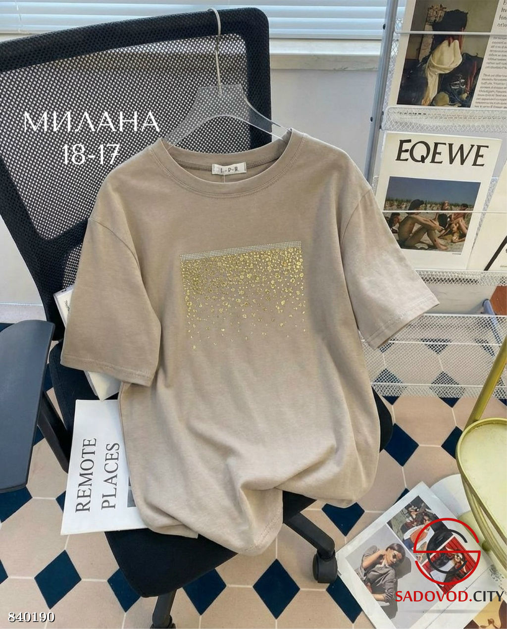 Футболка со стразами и рисунком - Bruno фото 7