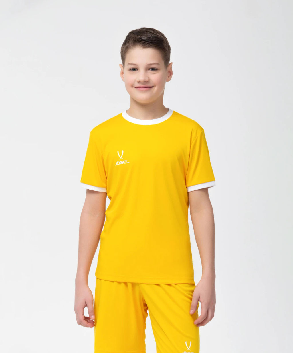 Футболка футбольная JOGEL CAMP Origin, желтый/белый, детский