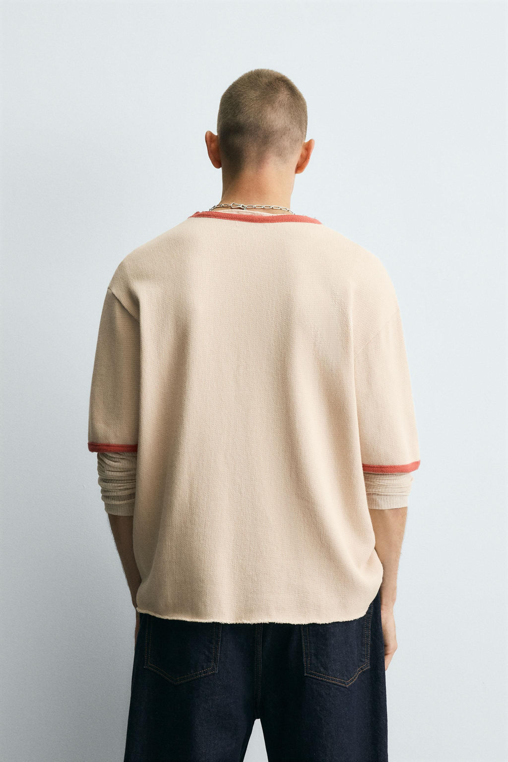 WASHED PRINT KNIT T-SHIRT - Zara фото 3