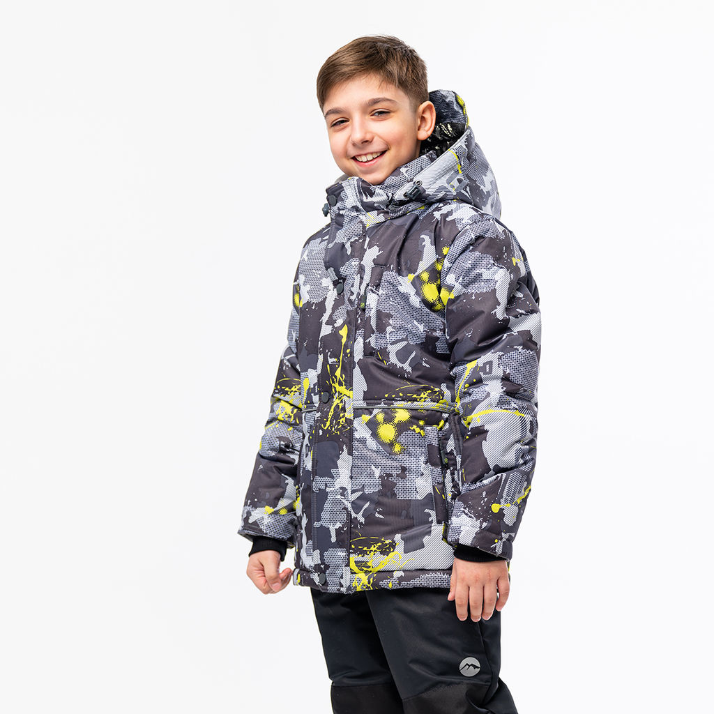 RODOS Куртка для мальчика зима М-195 КурткаВБ Серый/Голубой  фото 40