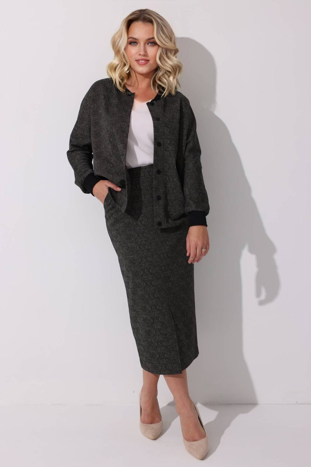 Жакет женский 4323/02/Черный, коричневый - Rise фото 4