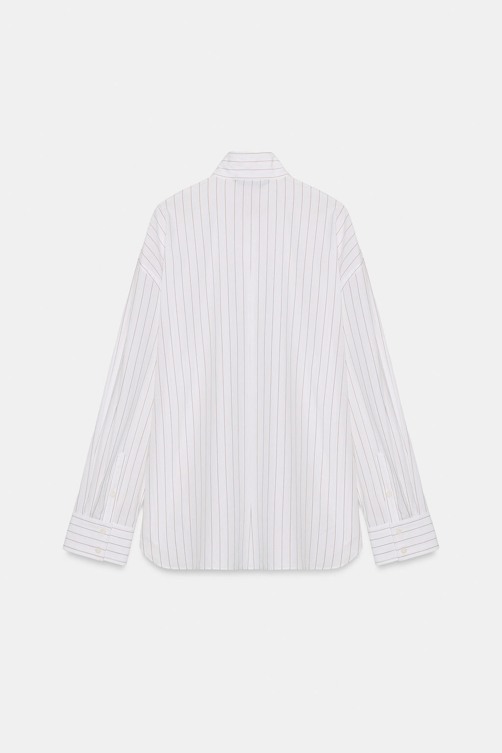 STRIPED POPLIN SHIRT WITH POCKET SQUARE - Zara фото 8