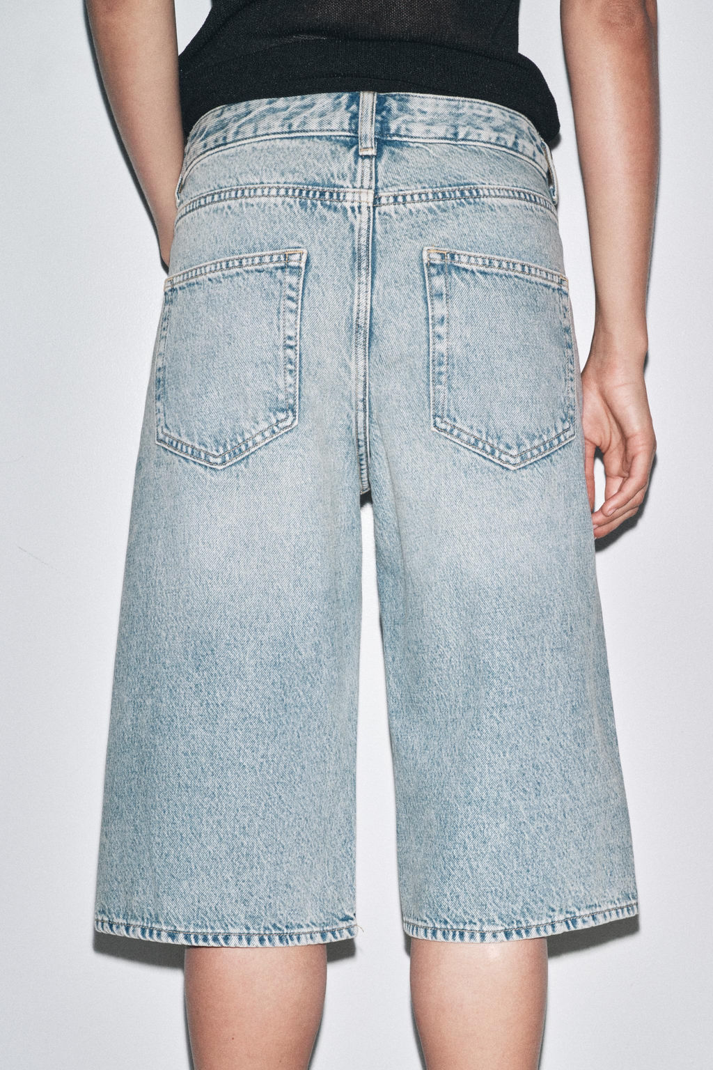 ZW COLLECTION DENIM BERMUDA SHORTS - Zara фото 9
