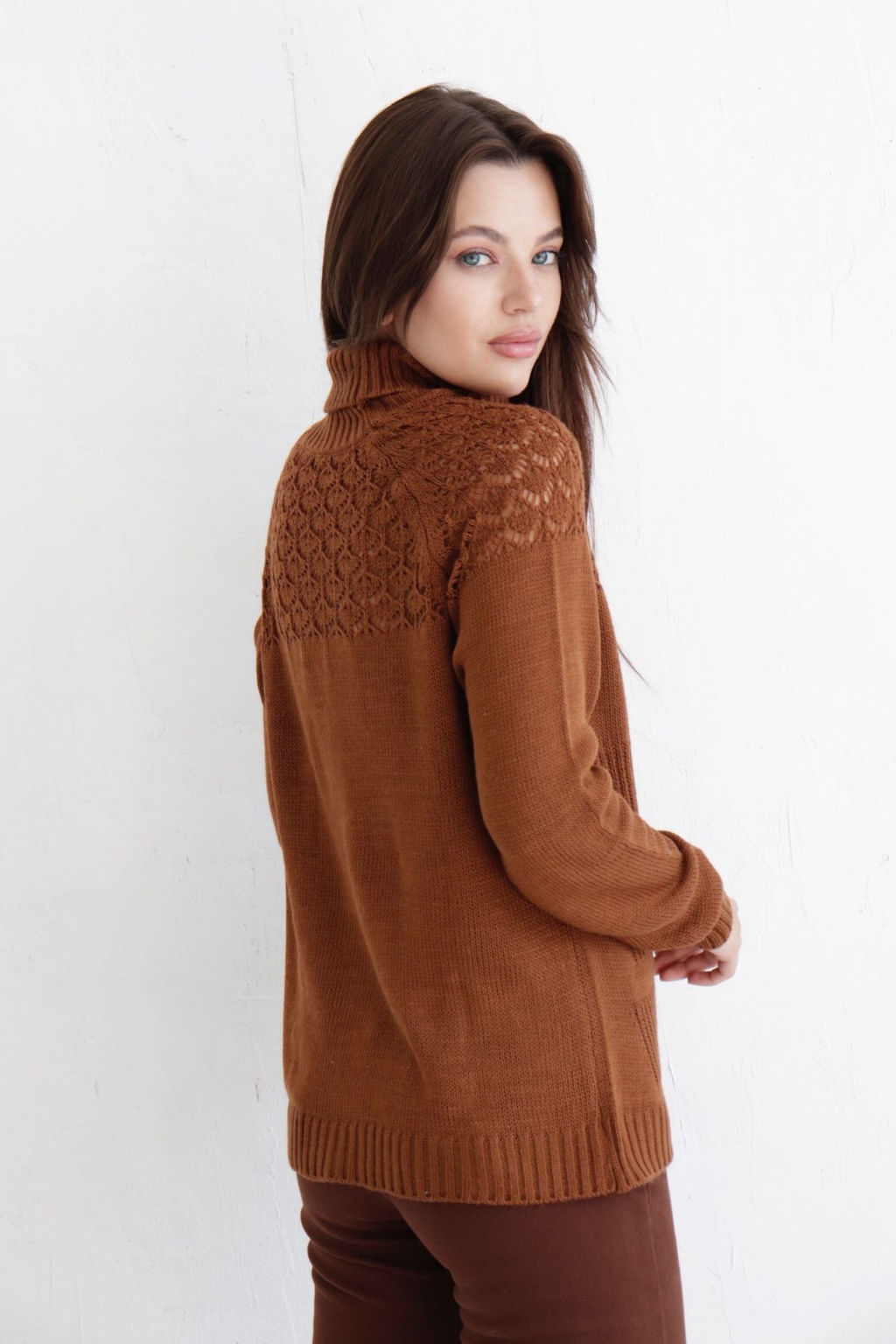 10073 Свитер с альпакой кофейный - Martichelli фото 18