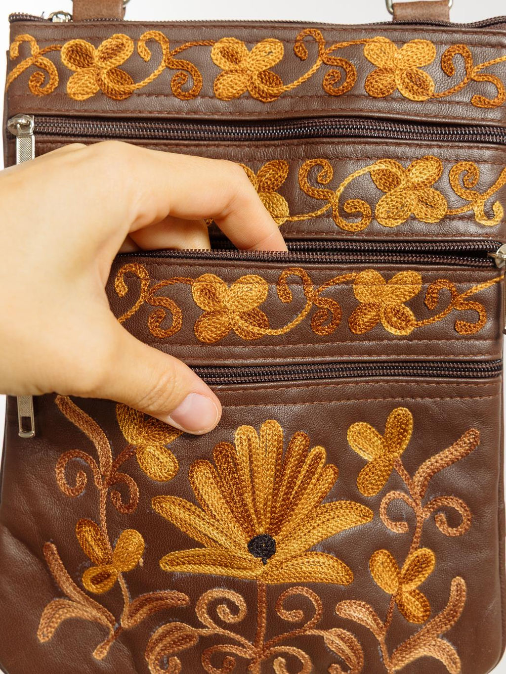 Сумка натуральная кожа через плечо №1114/49 - Ганг фото 5