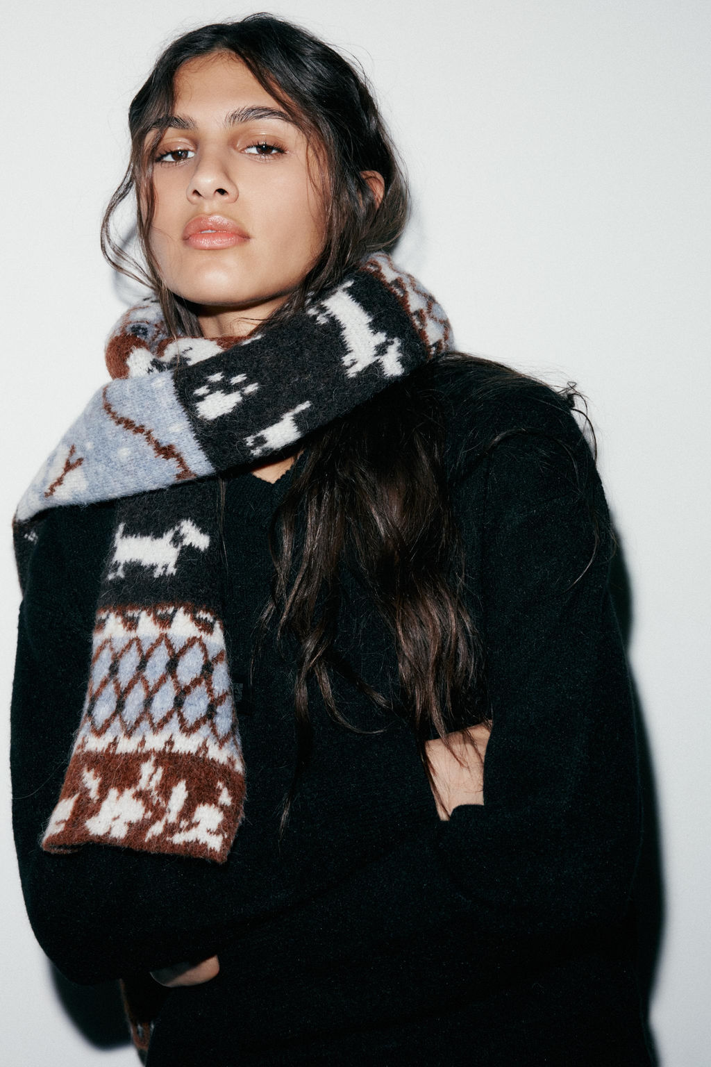 PRINTED KNIT SCARF - Zara фото 5