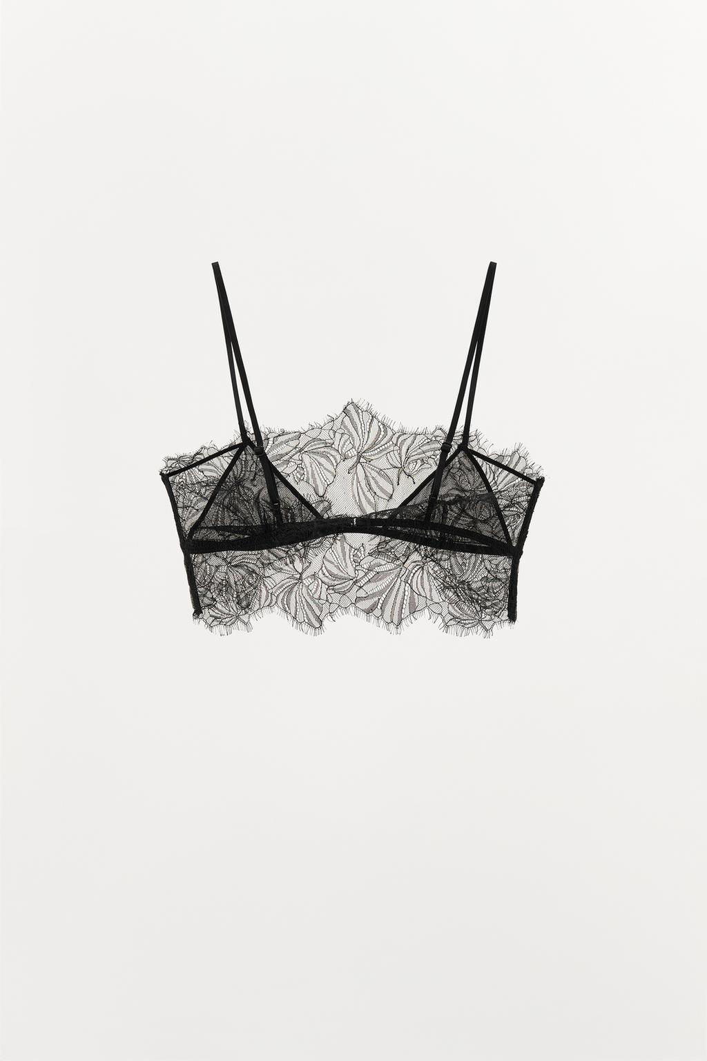 LACE TRIM BANDEAU BRALETTE - Zara фото 7