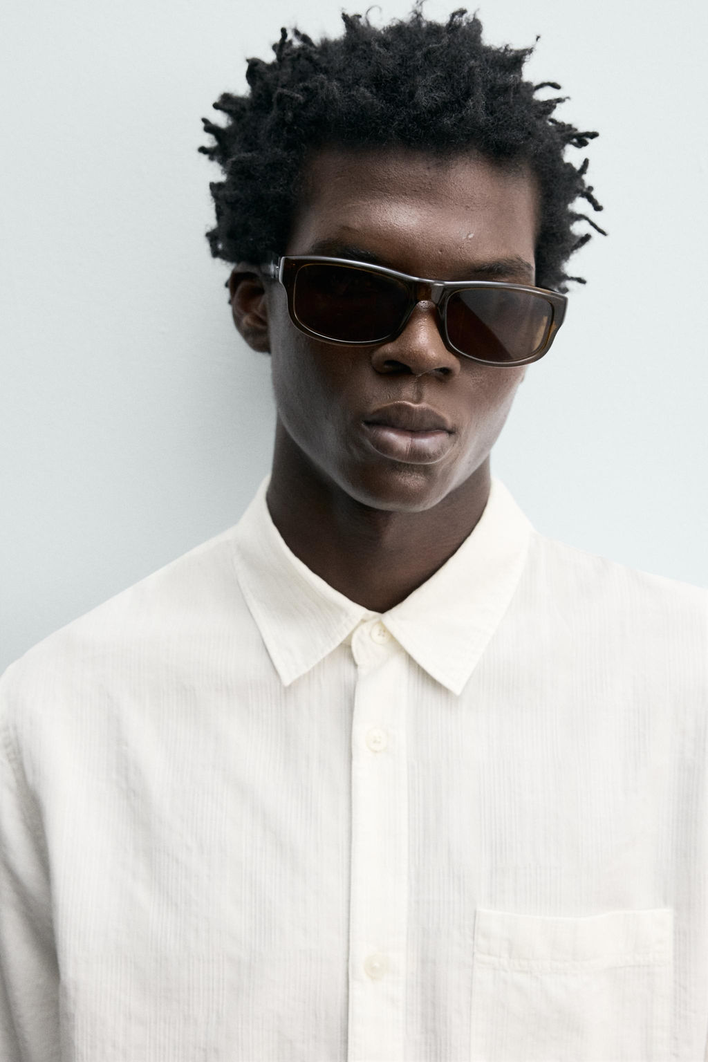 CAMISA JACQUARD ESTRUCTURA / Blanco - Zara фото 6