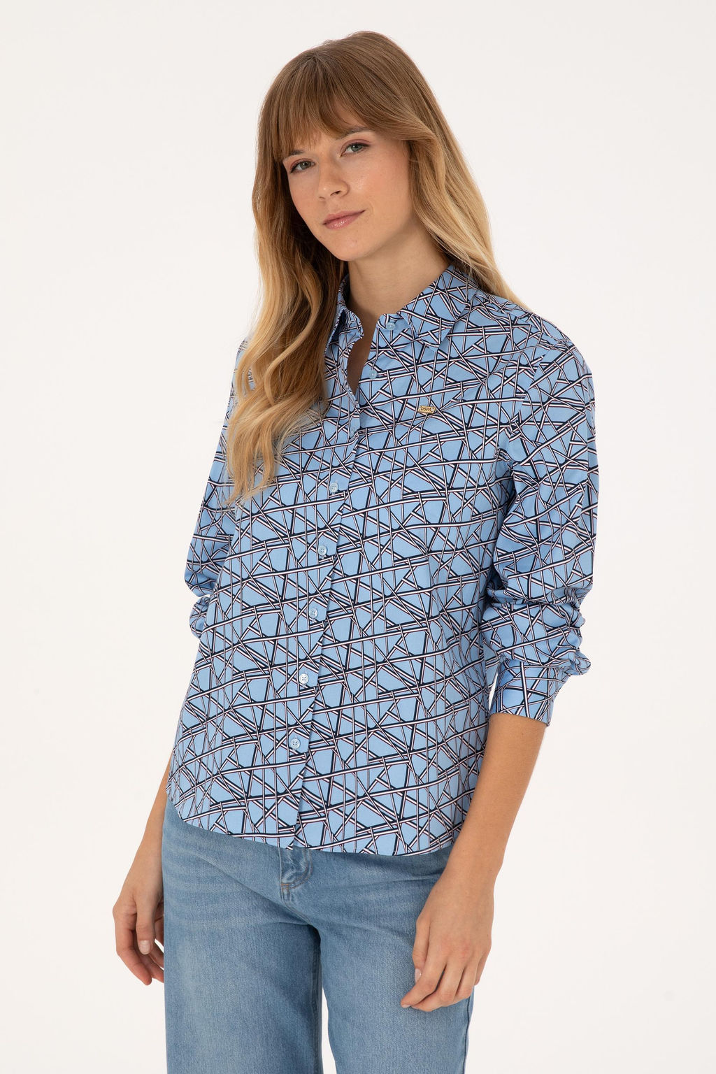 Kad_n A__k Mavi Uzun Kollu G_mlek - U.s. polo assn фото 2