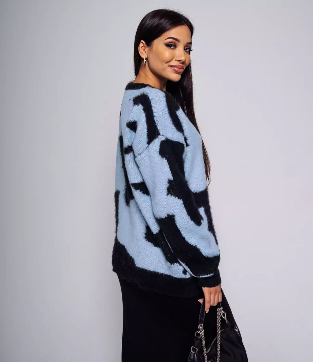 Свитер #КТ575, голубой - Dommod фото 5