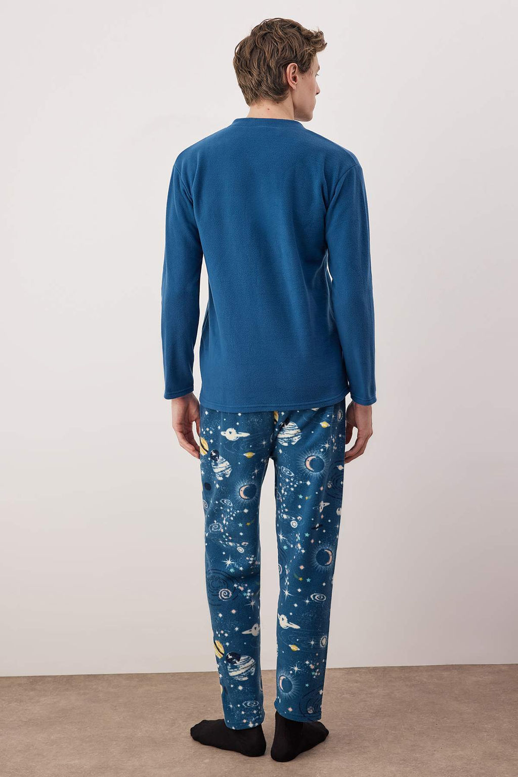 Indigo Polar Yumusak Dokulu Nak?sl? Orme Pijama Tak?m? TMNAW25PT00057