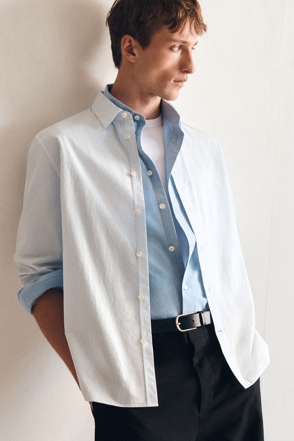 CAMISA DE POPEL?N DE ALGOD?N PIMA RELAXED FIT - H&m фото 8
