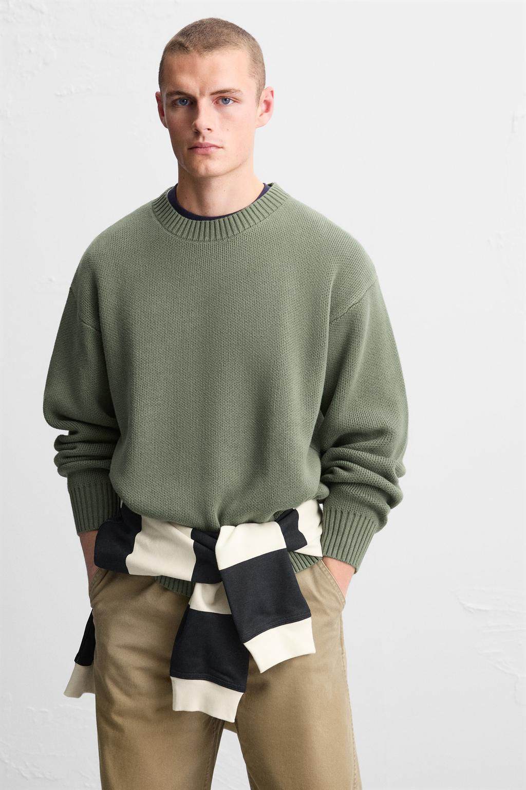TEXTURED COTTON SWEATER - Zara фото 5