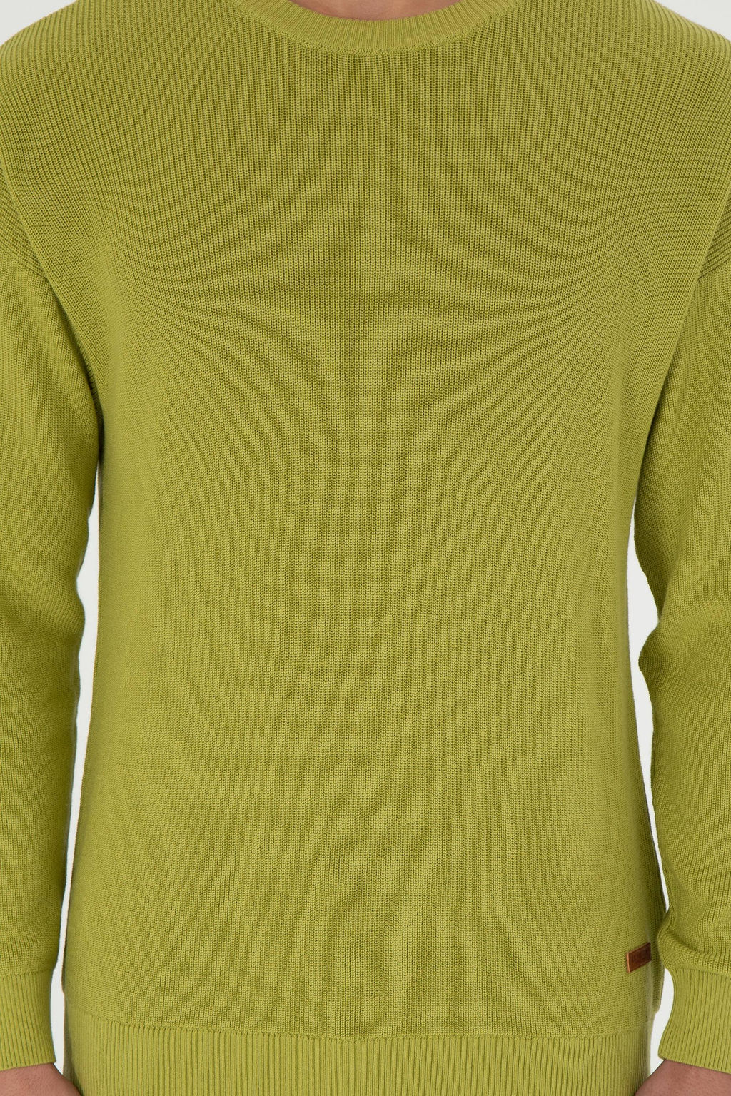 Erkek Regular Fit Bisiklet Yaka F_st_k Ye_ili Basic Kazak - U.s. polo assn фото 6