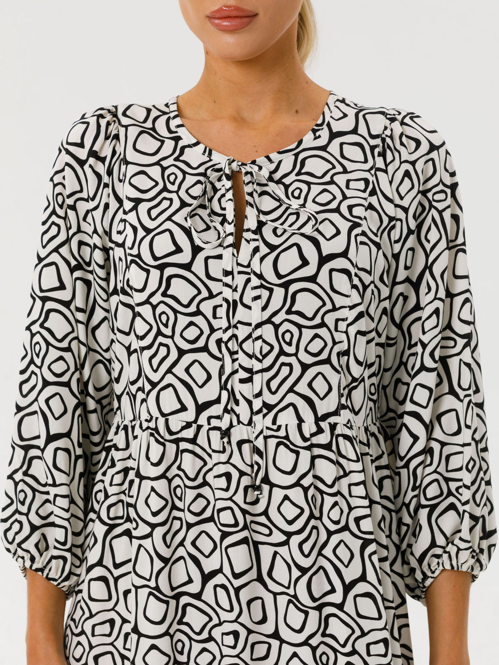 Платье ярусное с принтом - Stilla фото 5