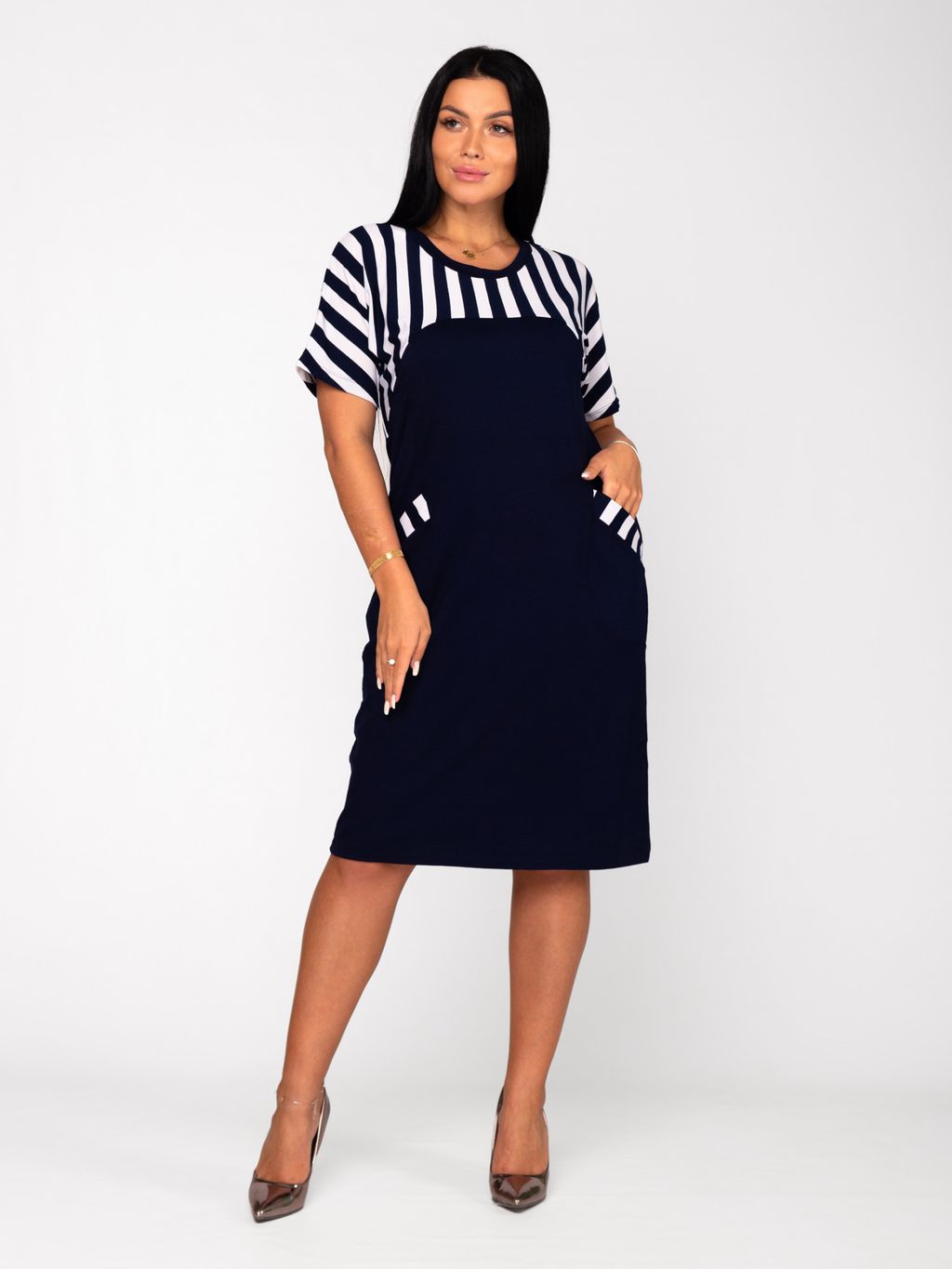 Платье женское вискоза ЭЛИЗАБЕТ ШИРОКАЯ ПОЛОСА - Domtrik фото 8