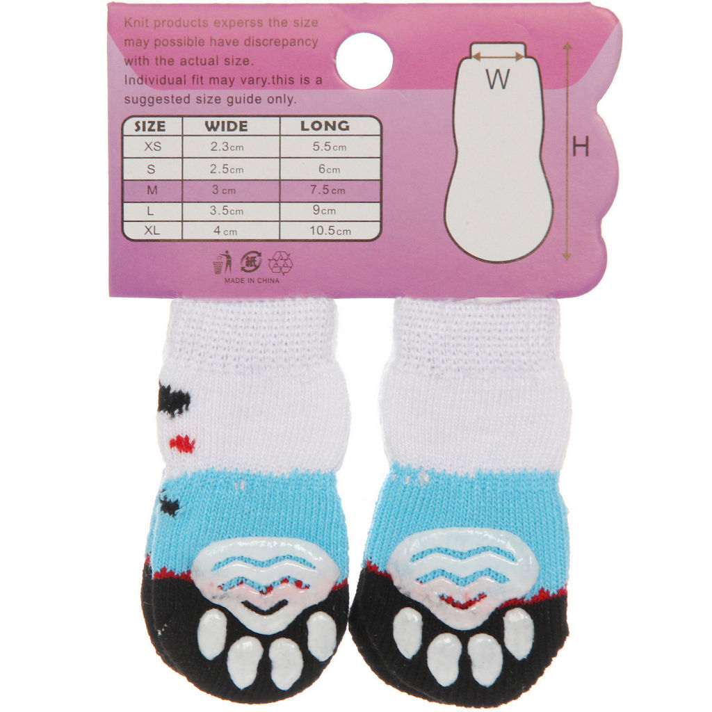 Цена за 5 шт. Носочки для животных "LAPUSIK", пандочка, цвет черный, размер m, 3см