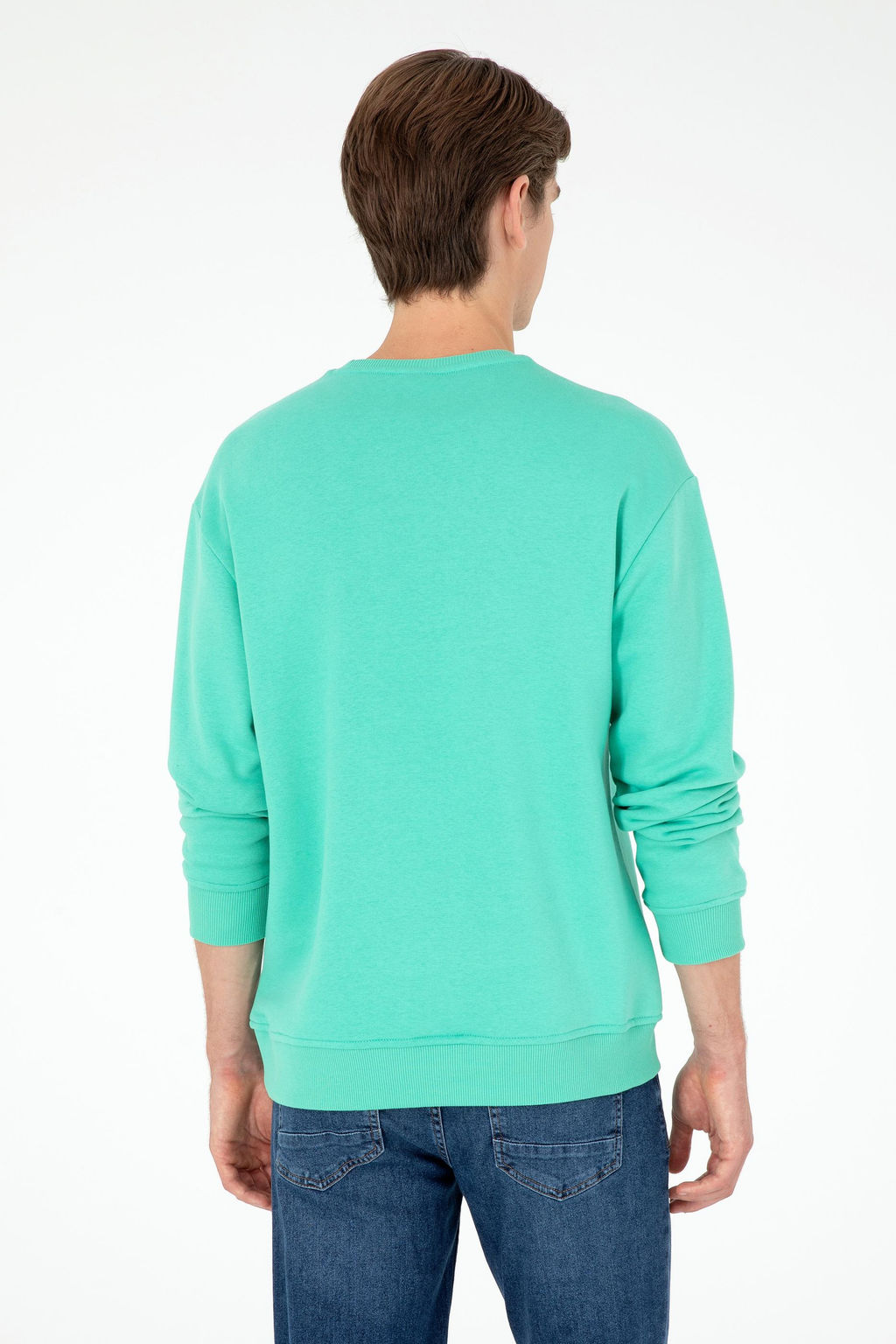 Базовый свитшот Comfort Fit с круглым вырезом цвета розового золота и мяты Неожиданная скидка в корзине - U.s. polo assn фото 5