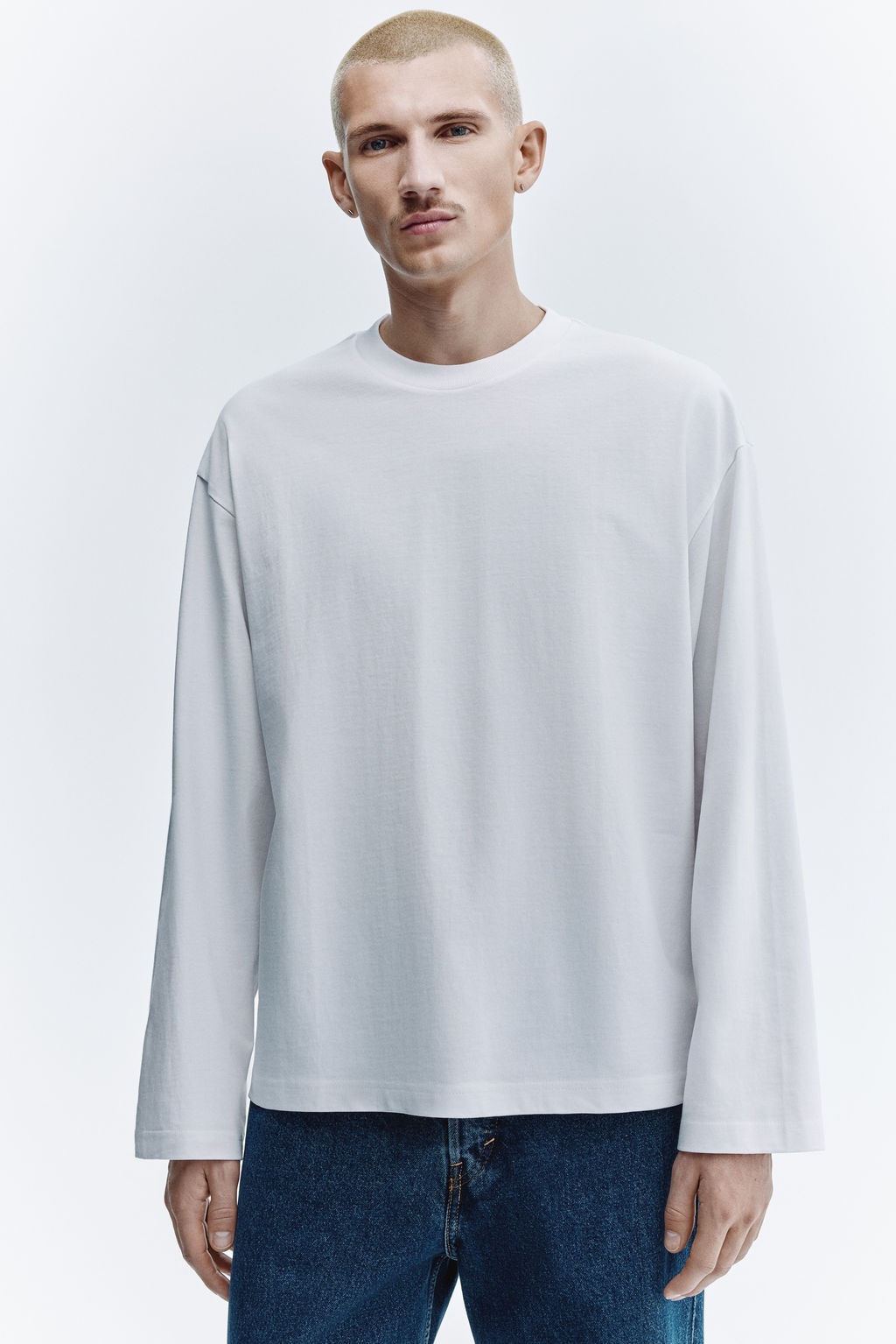 Camiseta de punto de manga larga Oversized Fit - H&m фото 4