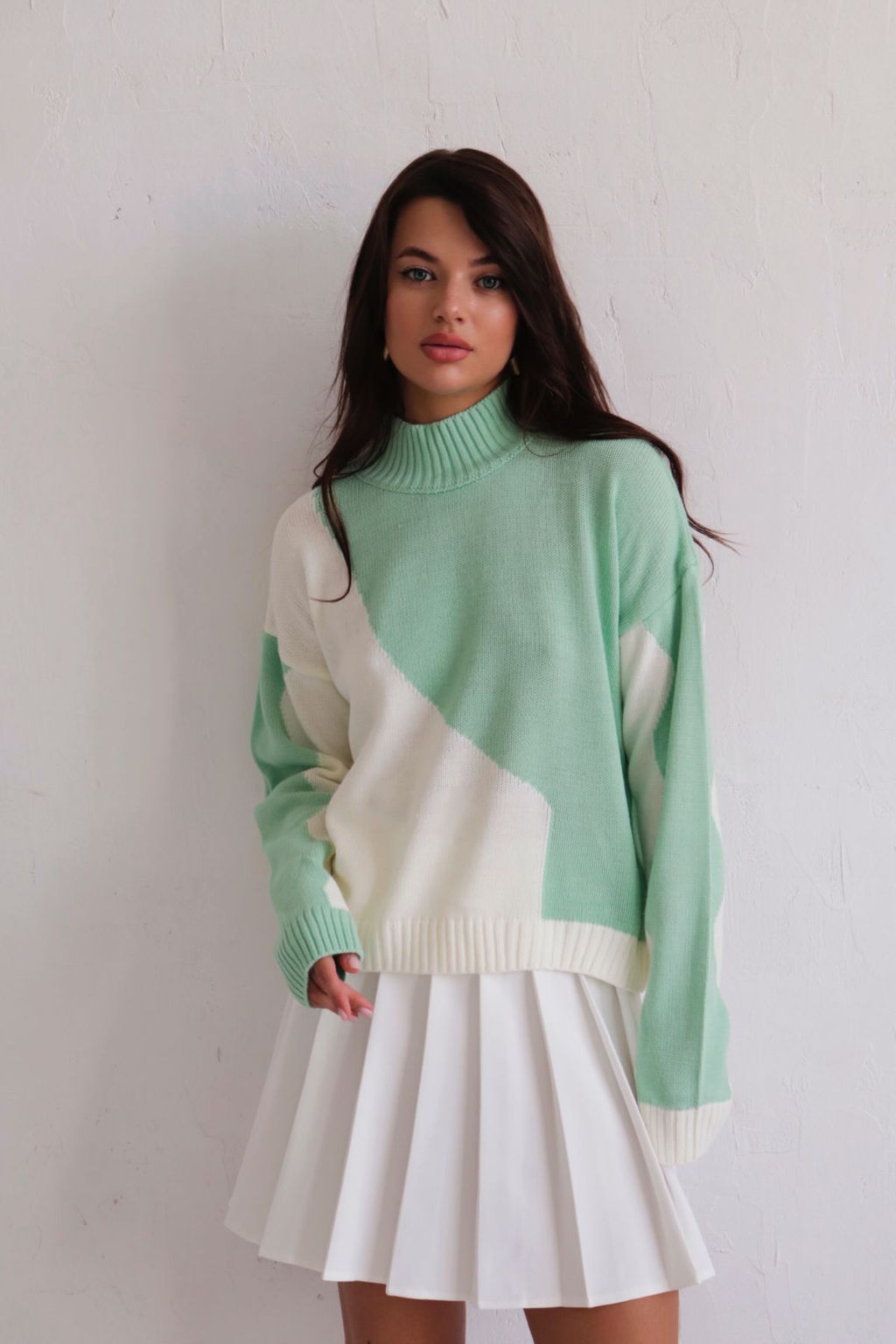 Martichelli Свитер мятно-белый  фото 2