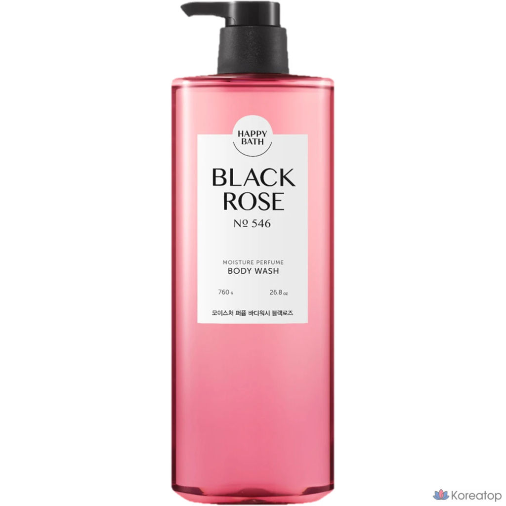 Happy Bath Moisture Perfume Body Wash Black Rose - Увлажняющий гель для душа № 546, 760 мл